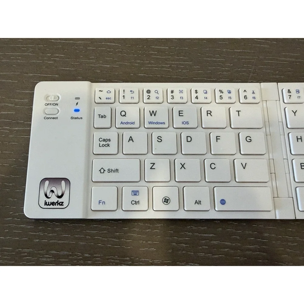 iWerkz Magnetic Folding Bluetooth Keyboard, Rechargeable, iOS/Android/Windows